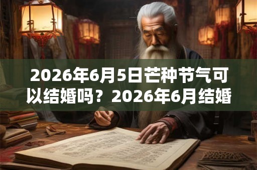 2026年6月5日芒种节气可以结婚吗?2026年6月结婚吉日一览 2026年6月5日芒种节气可以结婚吗?2026年6月结婚吉日一览
