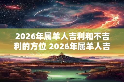 2026年属羊人吉利和不吉利的方位 2026年属羊人吉凶方位