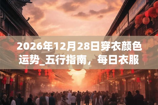 2026年12月28日穿衣颜色运势_五行指南，每日衣服颜色幸运色