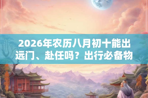 2026年农历八月初十能出远门、赴任吗？出行必备物品有哪些？