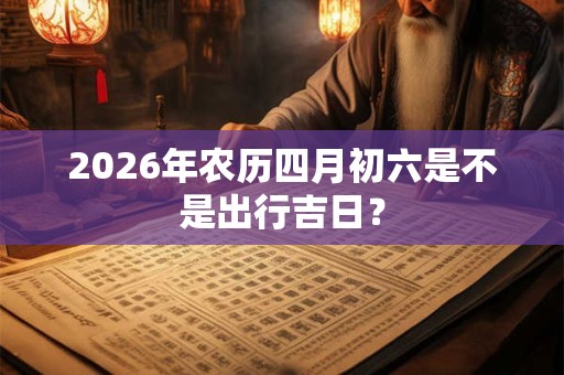 2026年农历四月初六是不是出行吉日？