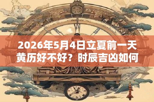 2026年5月4日立夏前一天黄历好不好？时辰吉凶如何？