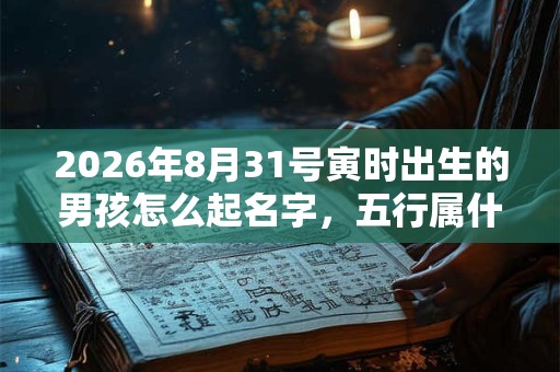 2026年8月31号寅时出生的男孩怎么起名字，五行属什么