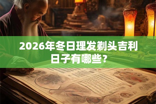2026年冬日理发剃头吉利日子有哪些? 2026年冬日理发剃头吉利日子有哪些?