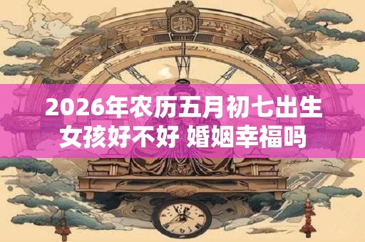 2026年农历五月初七出生女孩好不好 婚姻幸福吗