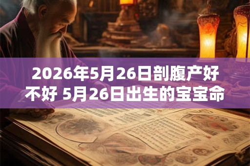 2026年5月26日剖腹产好不好 5月26日出生的宝宝命运怎么样 2026年5月26日剖腹产好不好 5月26日出生的宝宝命运怎么样