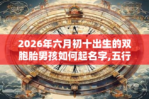 2026年六月初十出生的双胞胎男孩如何起名字,五行属什么? 2026年六月初十出生的双胞胎男孩如何起名字,五行属什么?