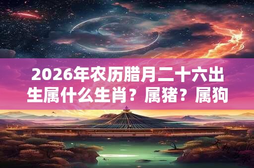 2026年农历腊月二十六出生属什么生肖？属猪？属狗？