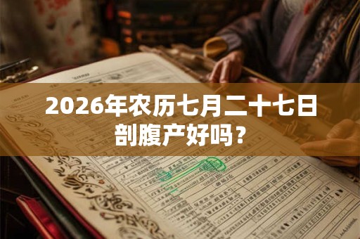 2026年农历七月二十七日剖腹产好吗？