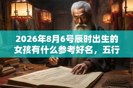 2026年8月6号辰时出生的女孩有什么参考好名,五行属什么 2026年8月6号辰时出生的女孩有什么参考好名,五行属什么