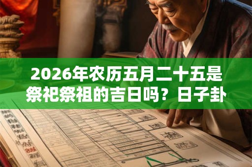 2026年农历五月二十五是祭祀祭祖的吉日吗？日子卦象好不好？