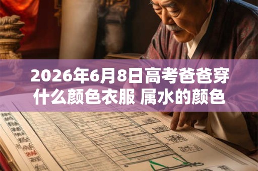 2026年6月8日高考爸爸穿什么颜色衣服 属水的颜色 2026年6月8日高考爸爸穿什么颜色衣服 属水的颜色