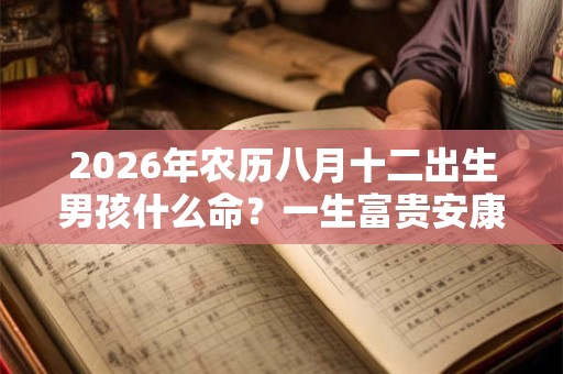 2026年农历八月十二出生男孩什么命？一生富贵安康吗？