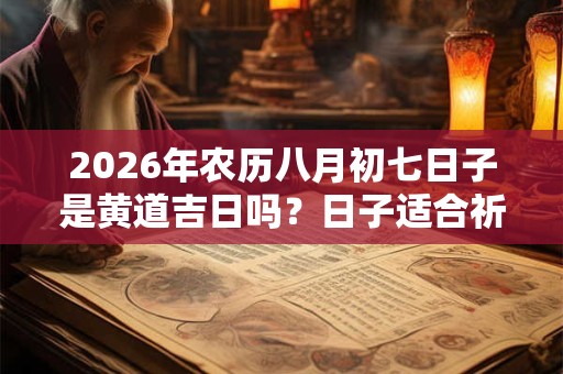 2026年农历八月初七日子是黄道吉日吗？日子适合祈福吗？