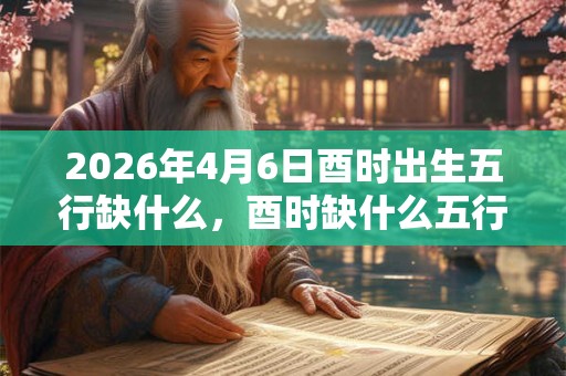 2026年4月6日酉时出生五行缺什么,酉时缺什么五行 2026年4月6日酉时出生五行缺什么,酉时缺什么五行