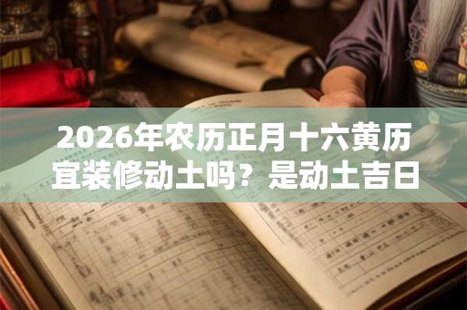 2026年农历正月十六黄历宜装修动土吗?是动土吉日吗 2026年农历正月十六黄历宜装修动土吗?是动土吉日吗
