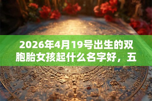 2026年4月19号出生的双胞胎女孩起什么名字好，五行属什么？