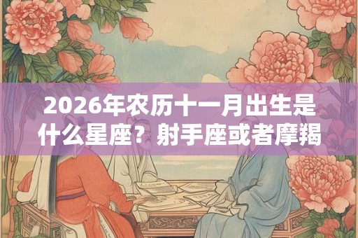 2026年农历十一月出生是什么星座？射手座或者摩羯座