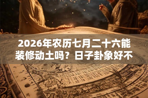 2026年农历七月二十六能装修动土吗？日子卦象好不好？