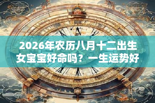 2026年农历八月十二出生女宝宝好命吗？一生运势好吗？