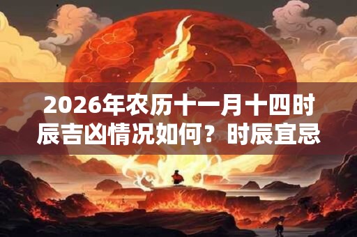 2026年农历十一月十四时辰吉凶情况如何？时辰宜忌什么？