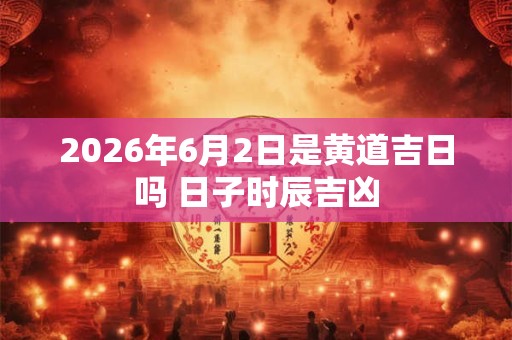 2026年6月2日是黄道吉日吗 日子时辰吉凶 2026年6月2日是黄道吉日吗 日子时辰吉凶