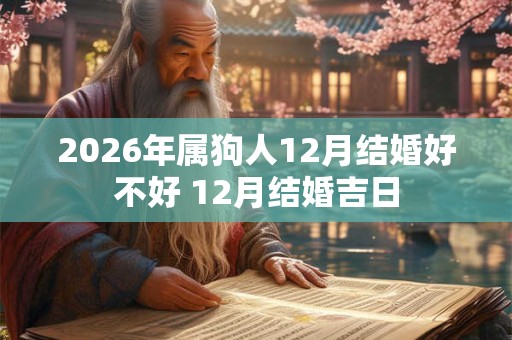 2026年属狗人12月结婚好不好 12月结婚吉日