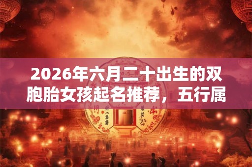 2026年六月二十出生的双胞胎女孩起名推荐，五行属什么