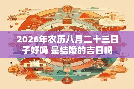 2026年农历八月二十三日子好吗 是结婚的吉日吗