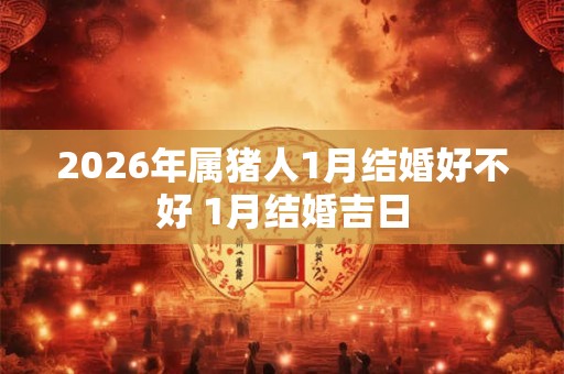 2026年属猪人1月结婚好不好 1月结婚吉日