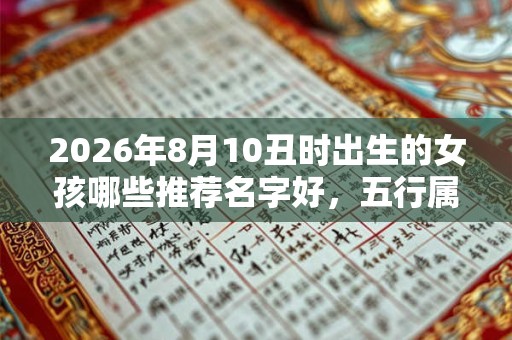 2026年8月10丑时出生的女孩哪些推荐名字好，五行属什么