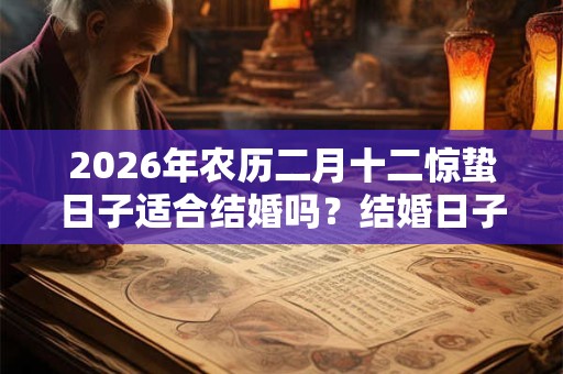 2026年农历二月十二惊蛰日子适合结婚吗？结婚日子怎么看？