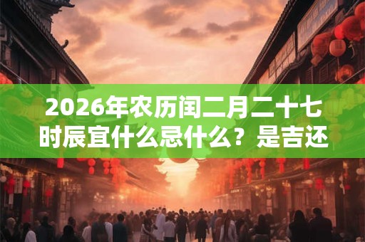 2026年农历闰二月二十七时辰宜什么忌什么？是吉还是凶？