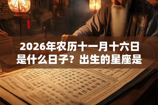 2026年农历十一月十六日是什么日子？出生的星座是什么？