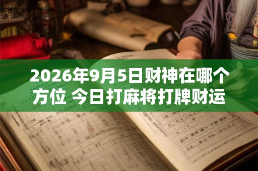 2026年9月5日财神在哪个方位 今日打麻将打牌财运方位！