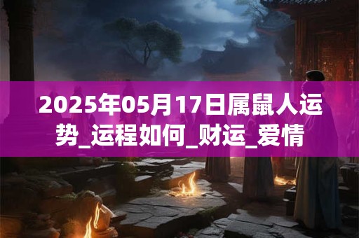 2025年05月17日属鼠人运势_运程如何_财运_爱情