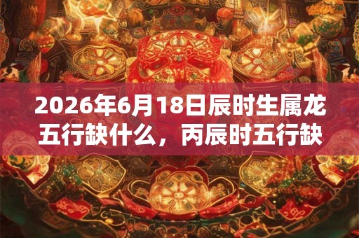 2026年6月18日辰时生属龙五行缺什么，丙辰时五行缺什么