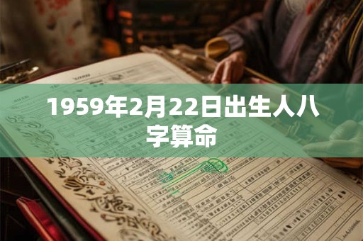 1959年2月22日出生人八字算命