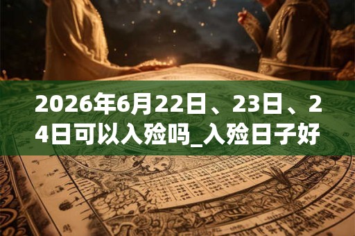 2026年6月22日、23日、24日可以入殓吗_入殓日子好吗 2026年6月22日、23日、24日可以入殓吗_入殓日子好吗