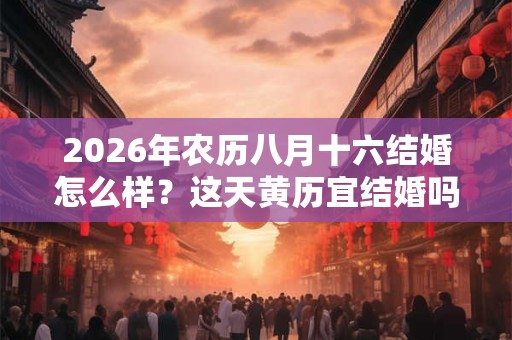 2026年农历八月十六结婚怎么样？这天黄历宜结婚吗？