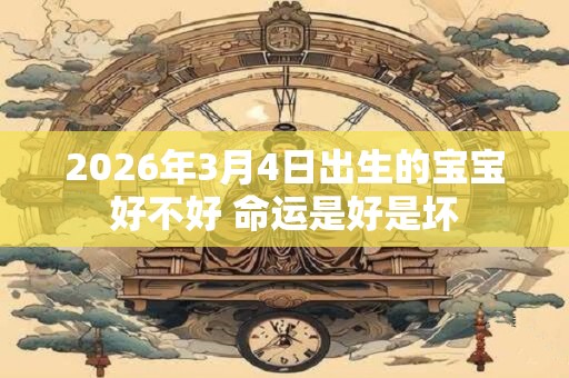 2026年3月4日出生的宝宝好不好 命运是好是坏