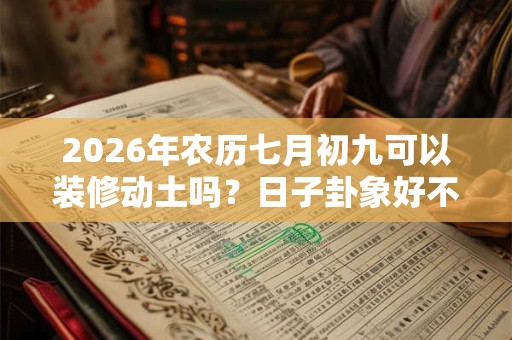 2026年农历七月初九可以装修动土吗？日子卦象好不好？