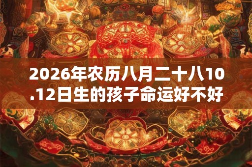 2026年农历八月二十八10.12日生的孩子命运好不好
