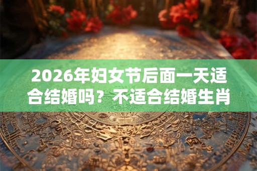 2026年妇女节后面一天适合结婚吗?不适合结婚生肖是啥? 2026年妇女节后面一天适合结婚吗?不适合结婚生肖是啥?