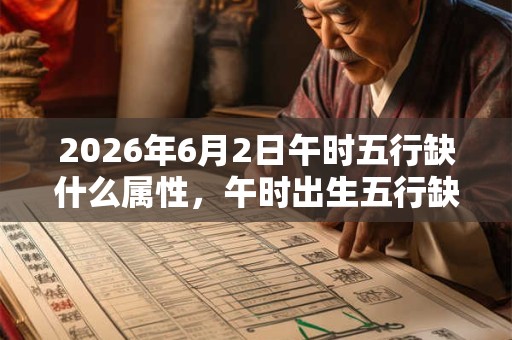 2026年6月2日午时五行缺什么属性，午时出生五行缺什么