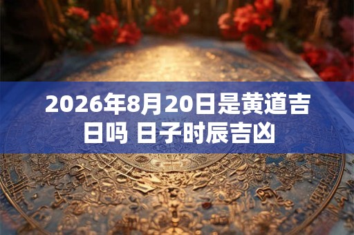 2026年8月20日是黄道吉日吗 日子时辰吉凶