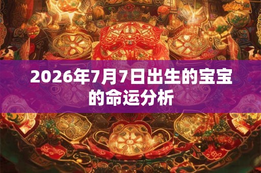2026年7月7日出生的宝宝的命运分析 2026年7月7日出生的宝宝的命运分析