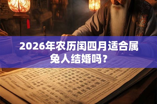 2026年农历闰四月适合属兔人结婚吗? 2026年农历闰四月适合属兔人结婚吗?