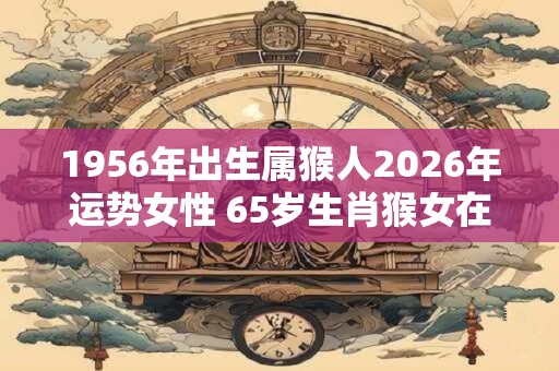 1956年出生属猴人2026年运势女性 65岁生肖猴女在2026年运气如何
