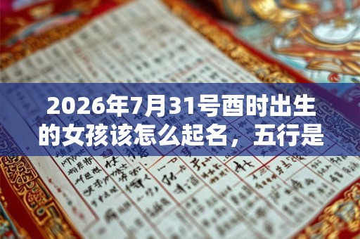 2026年7月31号酉时出生的女孩该怎么起名，五行是什么？